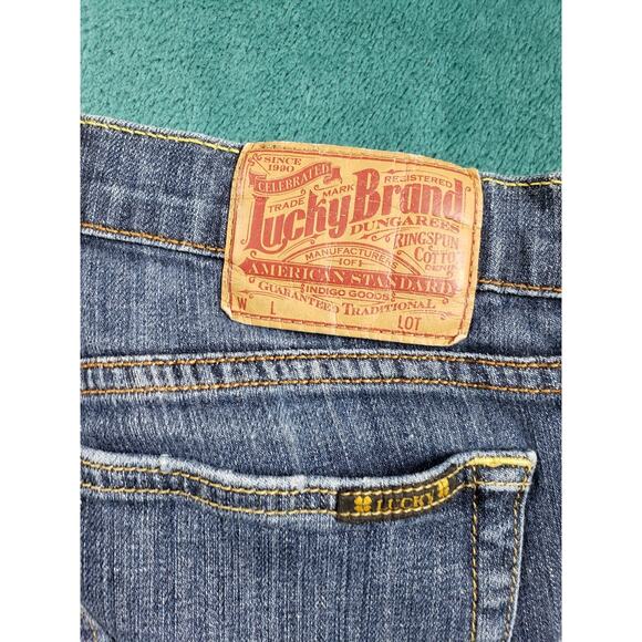 Lucky Brand Jeans Size 12 Womens Blue Stretch Pants Medium Wash Mid Rise Cropped - Picture 12 of 13